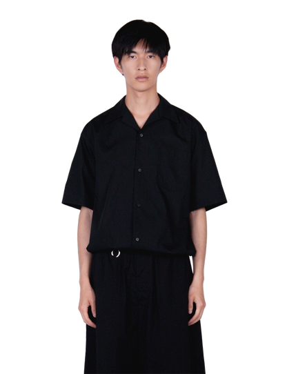 Open Collar Shirt (MID) / black