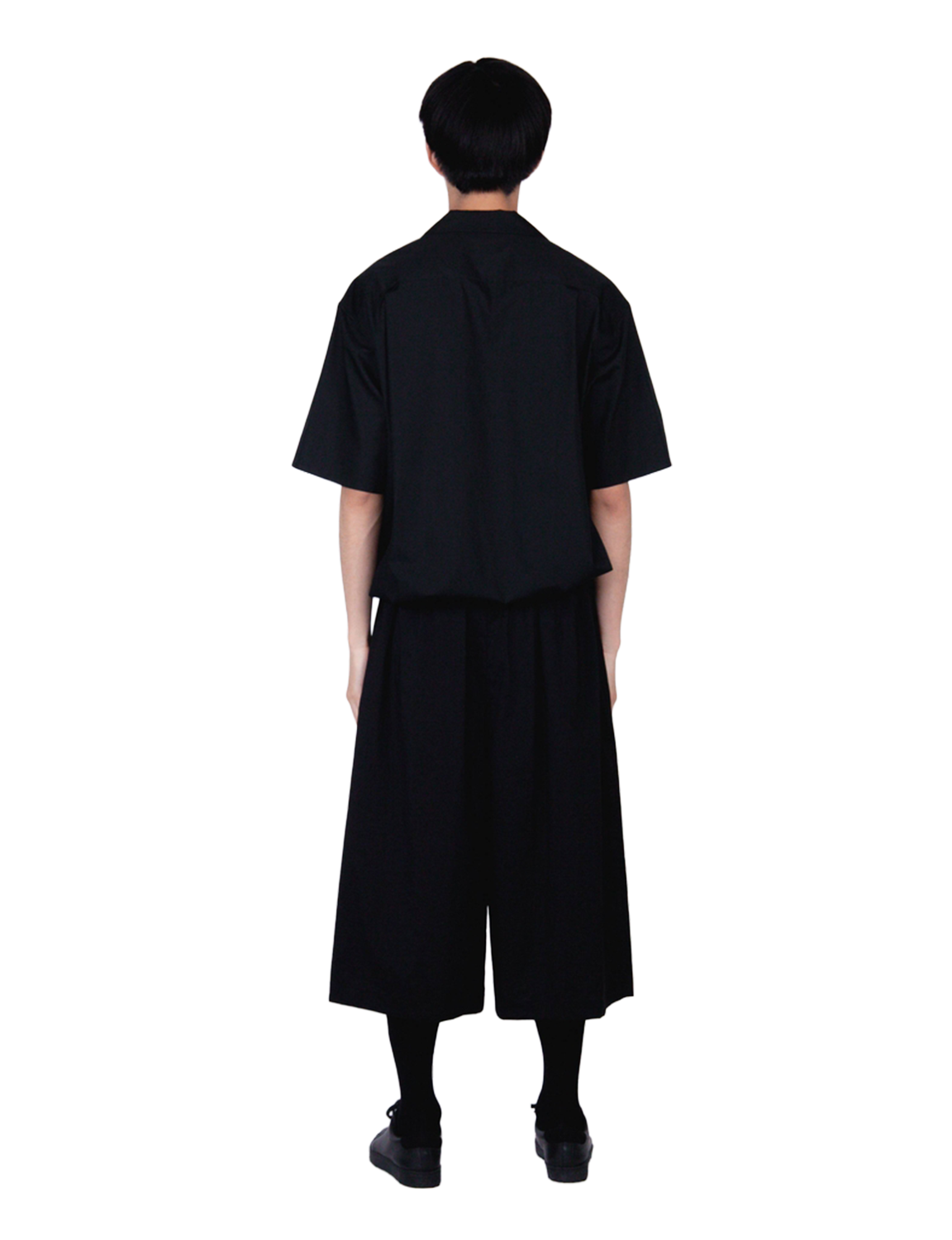 Open Collar Shirt (MID) / black