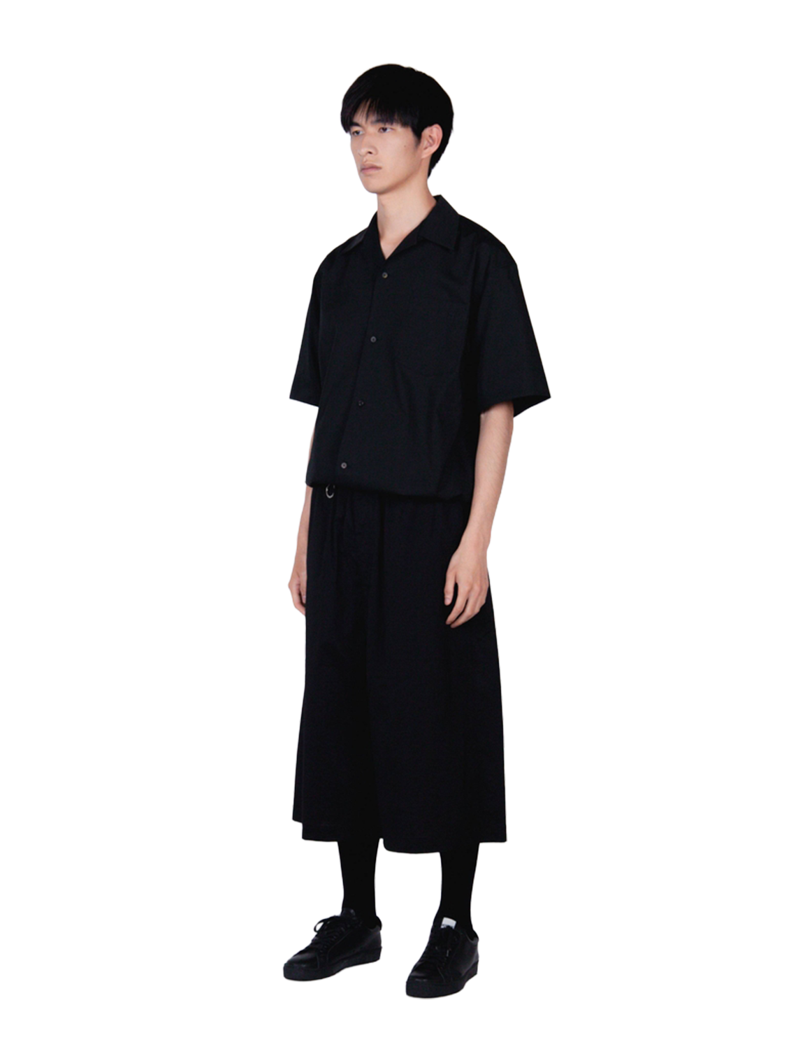 Open Collar Shirt (MID) / black