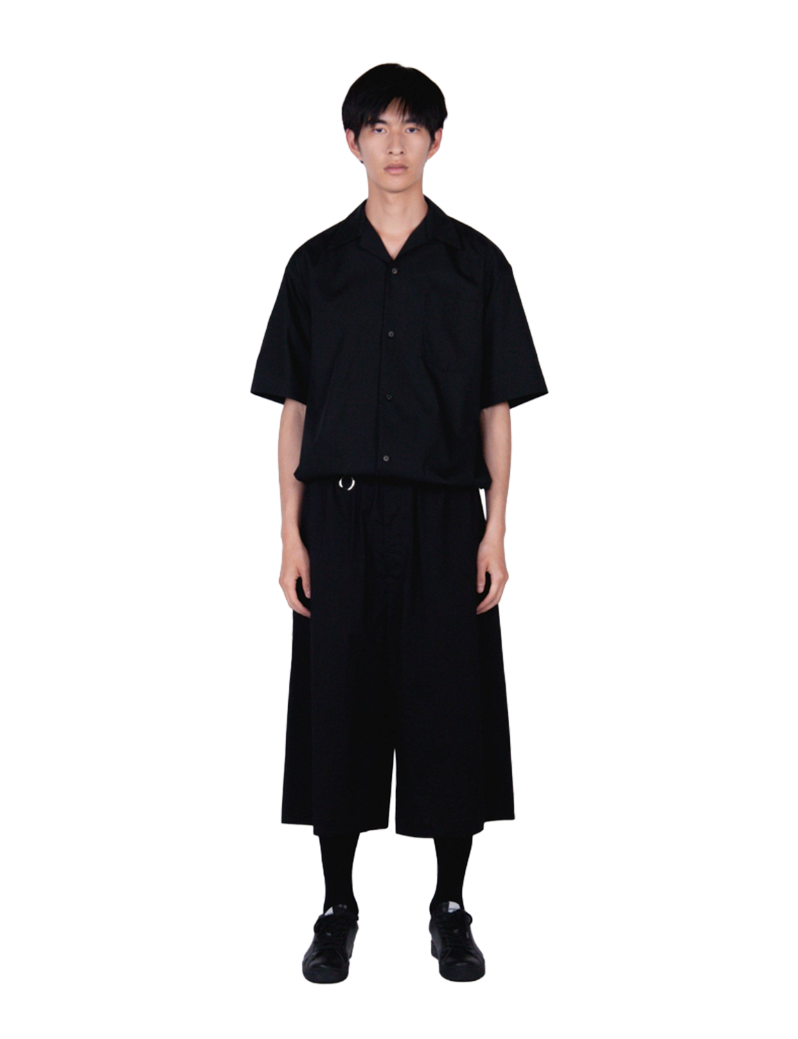 Open Collar Shirt (MID) / black
