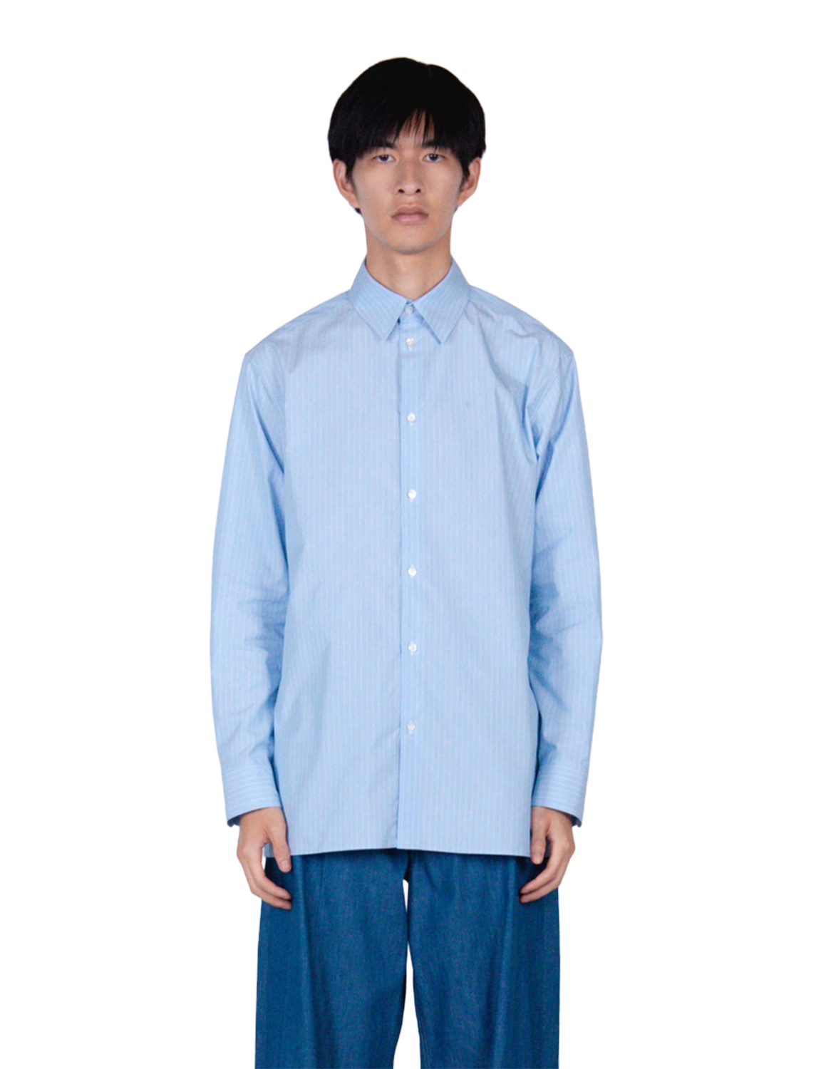 ROMAN / Midsize Shirt / sax stripe