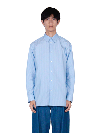 ROMAN / Midsize Shirt / sax stripe