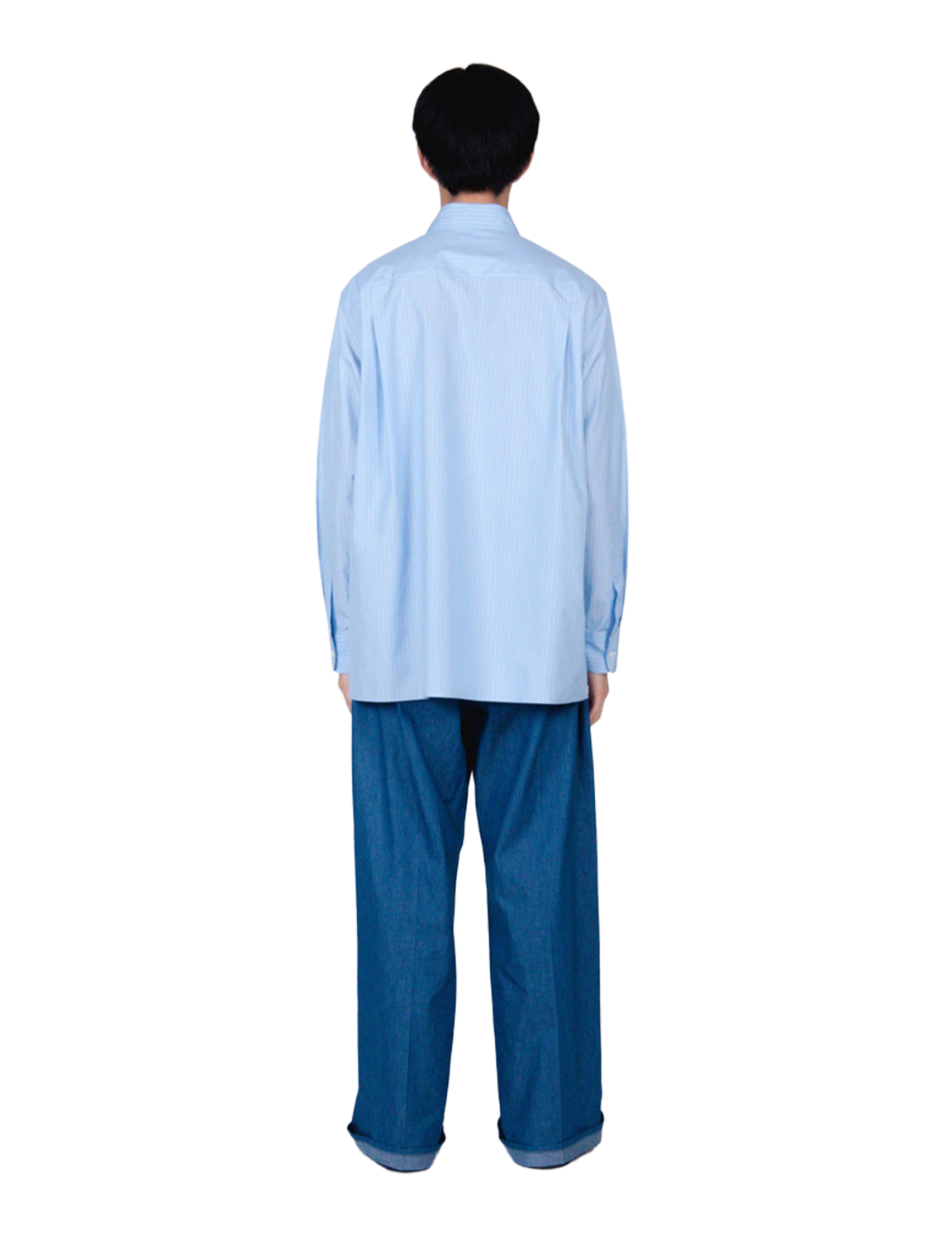 ROMAN / Midsize Shirt / sax stripe