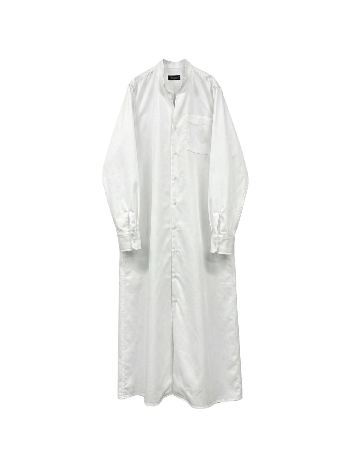 V Neck Shirt Dress / white