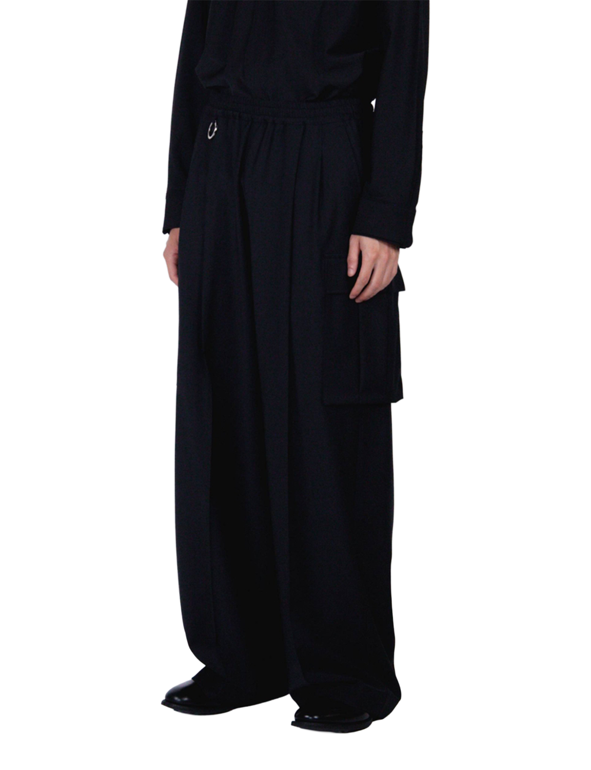 Wide Cargo Pants / black