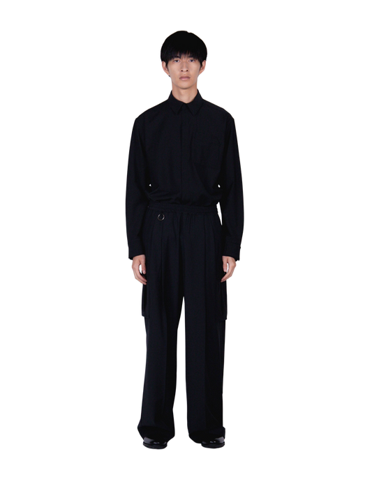 Wide Cargo Pants / black