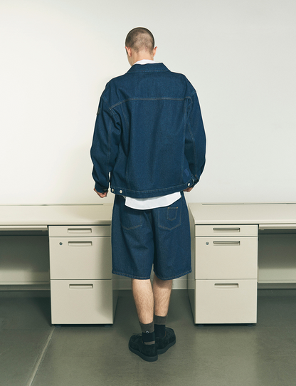 DENIM RIVET CHORE JACKET