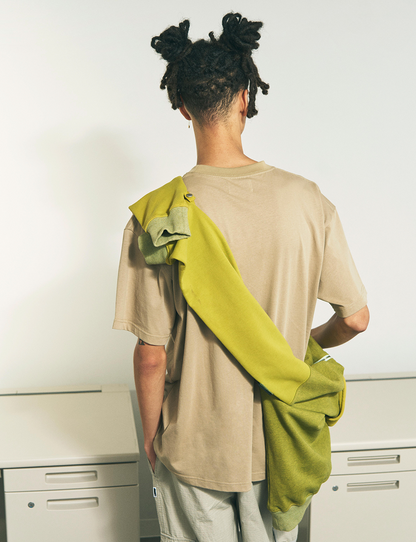 HALF-ZIP COLLAR SWEATSHIRT DYED HEATHER