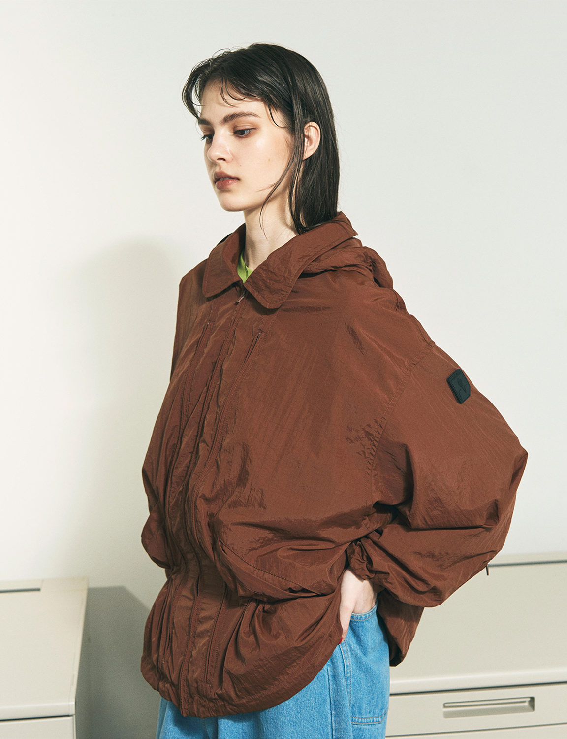 CRUSHED NYLON FULL PACK JACKET