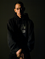 LEATHER OG LABEL HOODIE