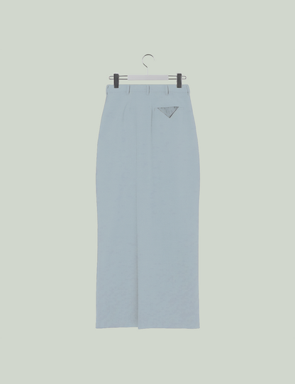 Back Open Skirt / blue
