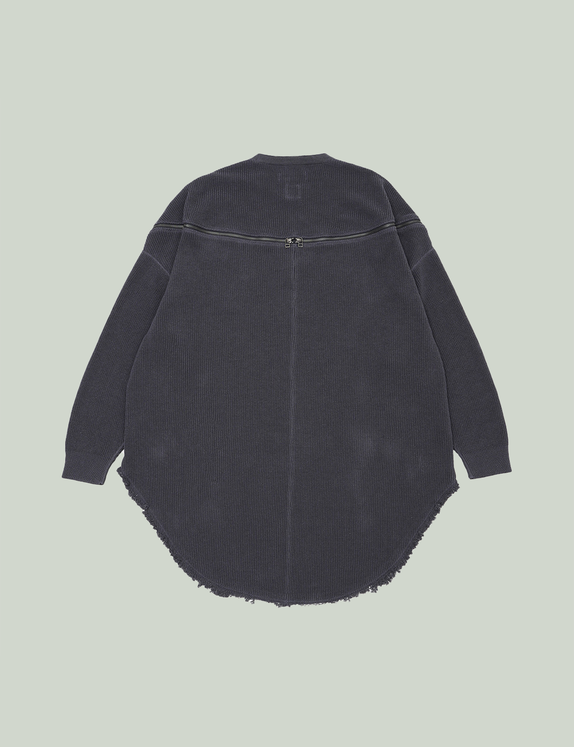 HIGH-LOW ZIPPER KNIT