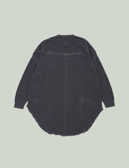 HIGH-LOW ZIPPER KNIT