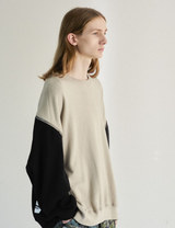 ZIPPER WAFFLE SWEAT