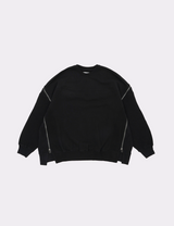 ZIPPER WAFFLE SWEAT