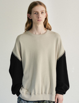 ZIPPER WAFFLE SWEAT
