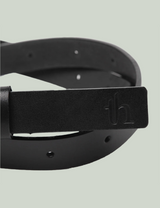 Leather Belt SKI 20 / black × silver