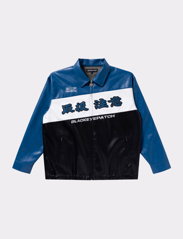HWC FAUX LEATHER RACING JACKET