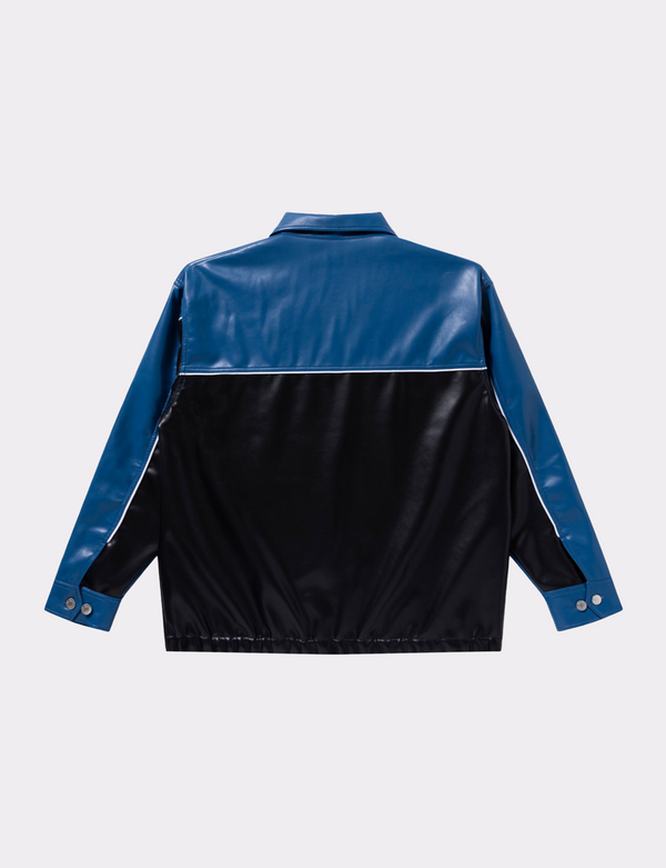 HWC FAUX LEATHER RACING JACKET