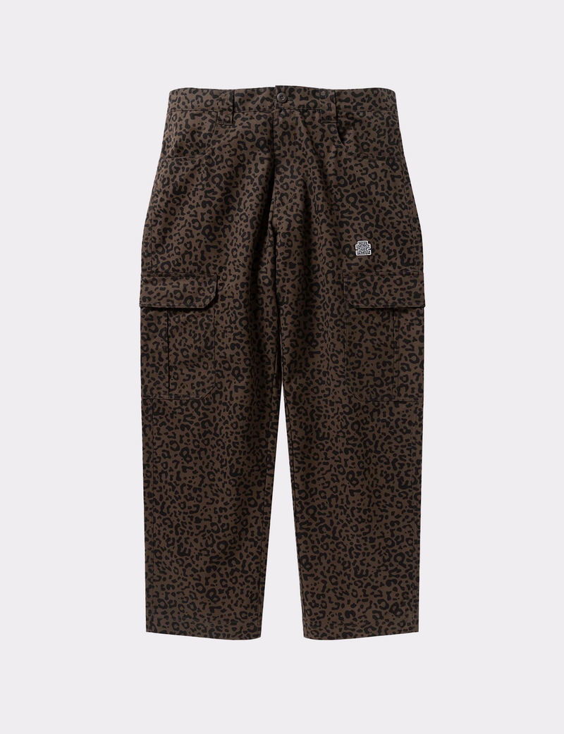 SMALL OG LABEL LEOPARD CARGO PANTS