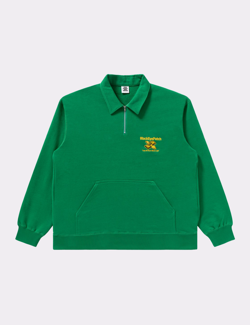 DOLLAR BAND HALF ZIP SWEAT