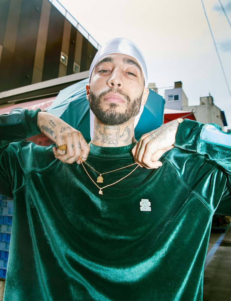 SMALL OG LABEL VELOUR CREW
