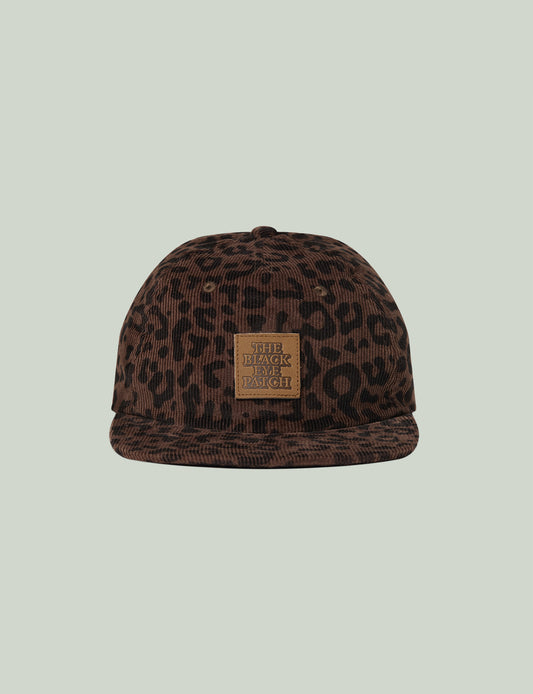 LEOPARD PATTERNED OG LABEL CORDUROY CAP