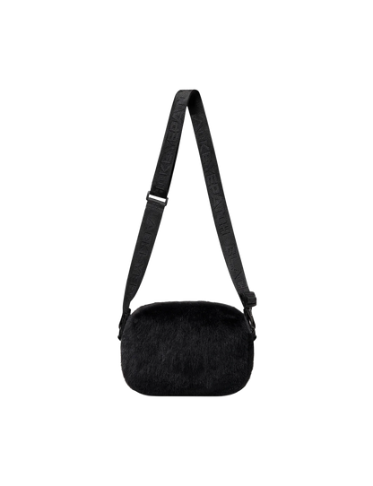 OG LABEL FAUX FUR SHOULDER BAG