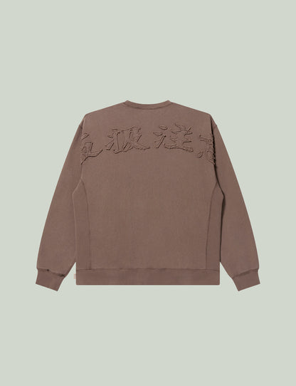 HWC EMBROIDERED PIGMENT DYED CREW SWEAT