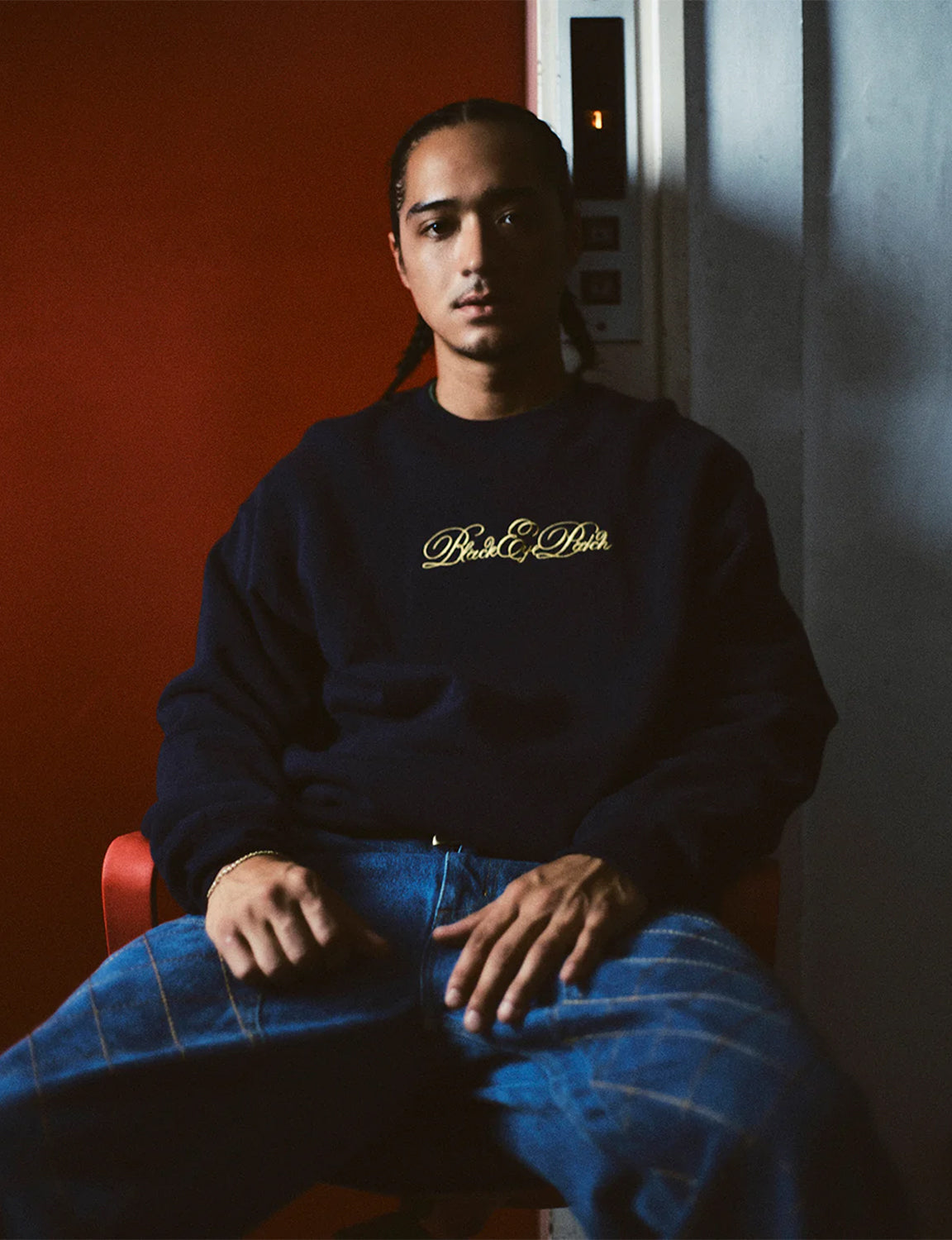 SERPENTINE SCRIPT CREW SWEAT