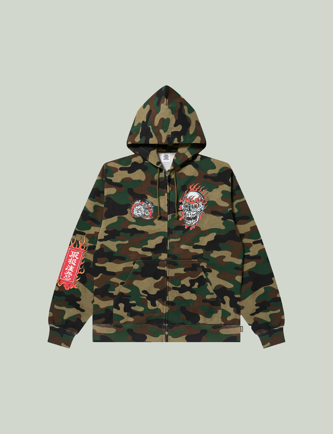 UE SKULL MONEY DRAGON ZIP HOODIE