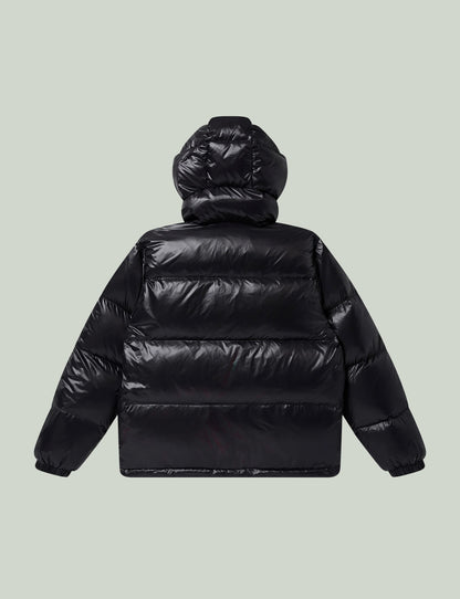 STENCIL LOGO HOODED DOWN JACKET