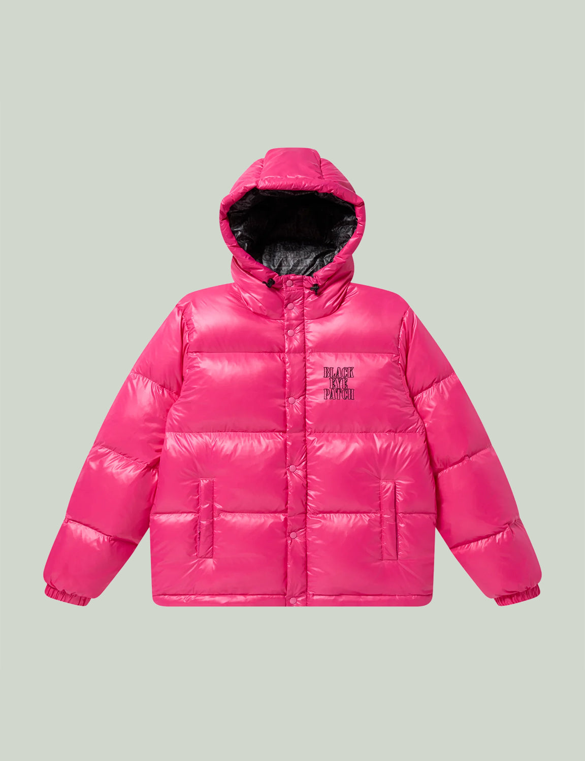 STENCIL LOGO HOODED DOWN JACKET