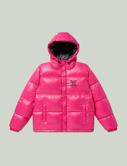 STENCIL LOGO HOODED DOWN JACKET