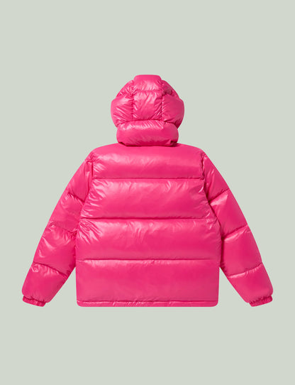 STENCIL LOGO HOODED DOWN JACKET