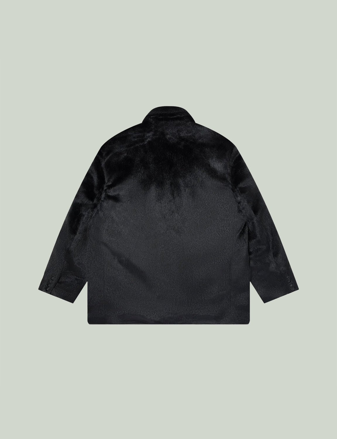 B EMBLEM FAUX FUR TAILORED JACKET