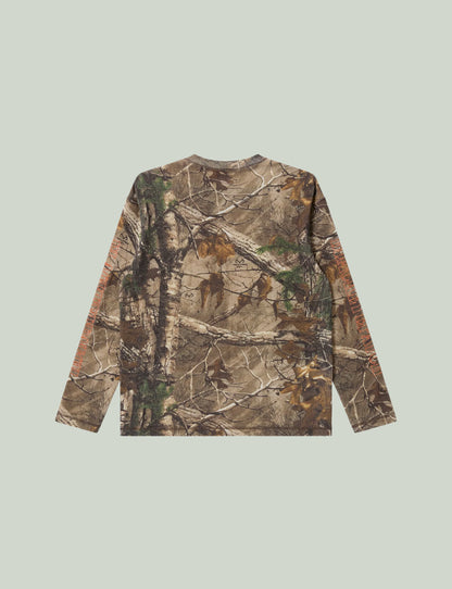STENCIL LOGO HENLEY NECK L/S TEE