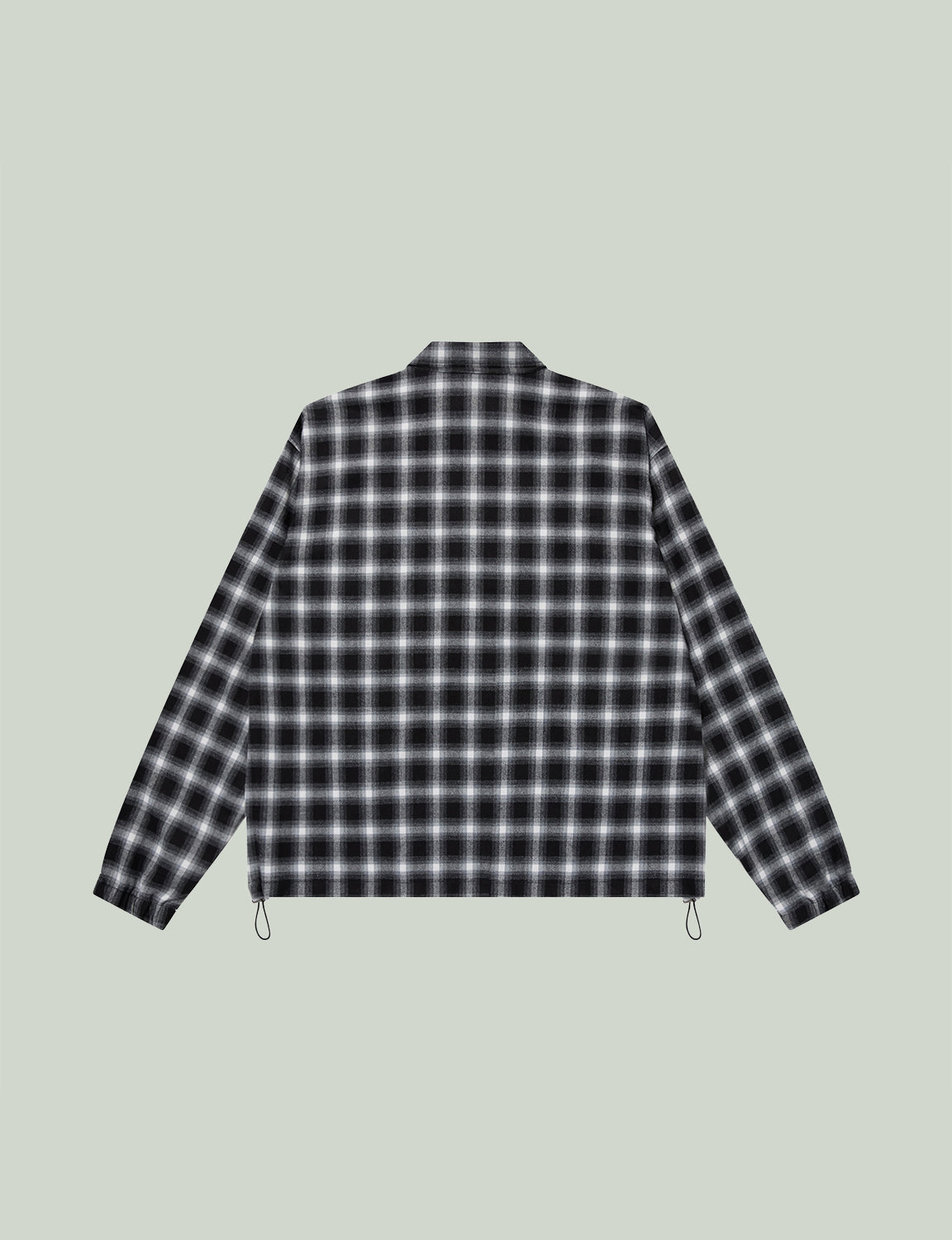 COLLARED HALF ZIP FLANNEL PULLOVER