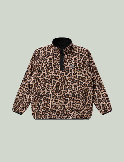 OG LABEL LEOPARD PATTERNED PULLOVER FLEECE