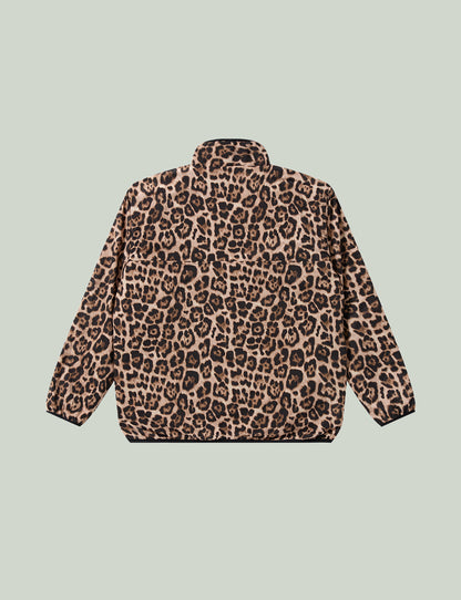 OG LABEL LEOPARD PATTERNED PULLOVER FLEECE