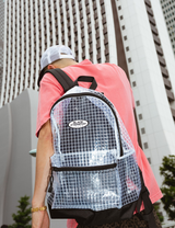 JEANS LOGO REFLECTOR PATCHED PVC BACKPACK
