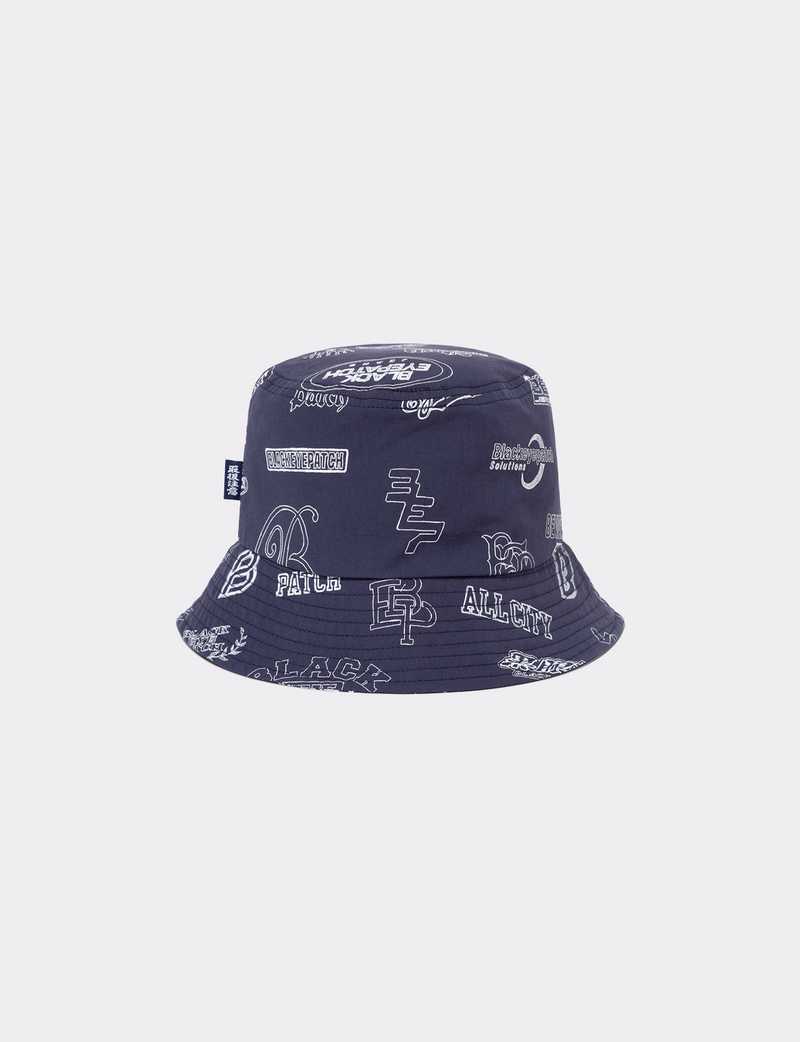 SKETCHED LOGOS BUCKET HAT