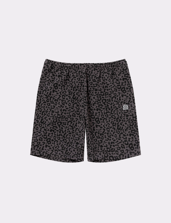 LEOPARD PATTERNED SWEAT SHORTS