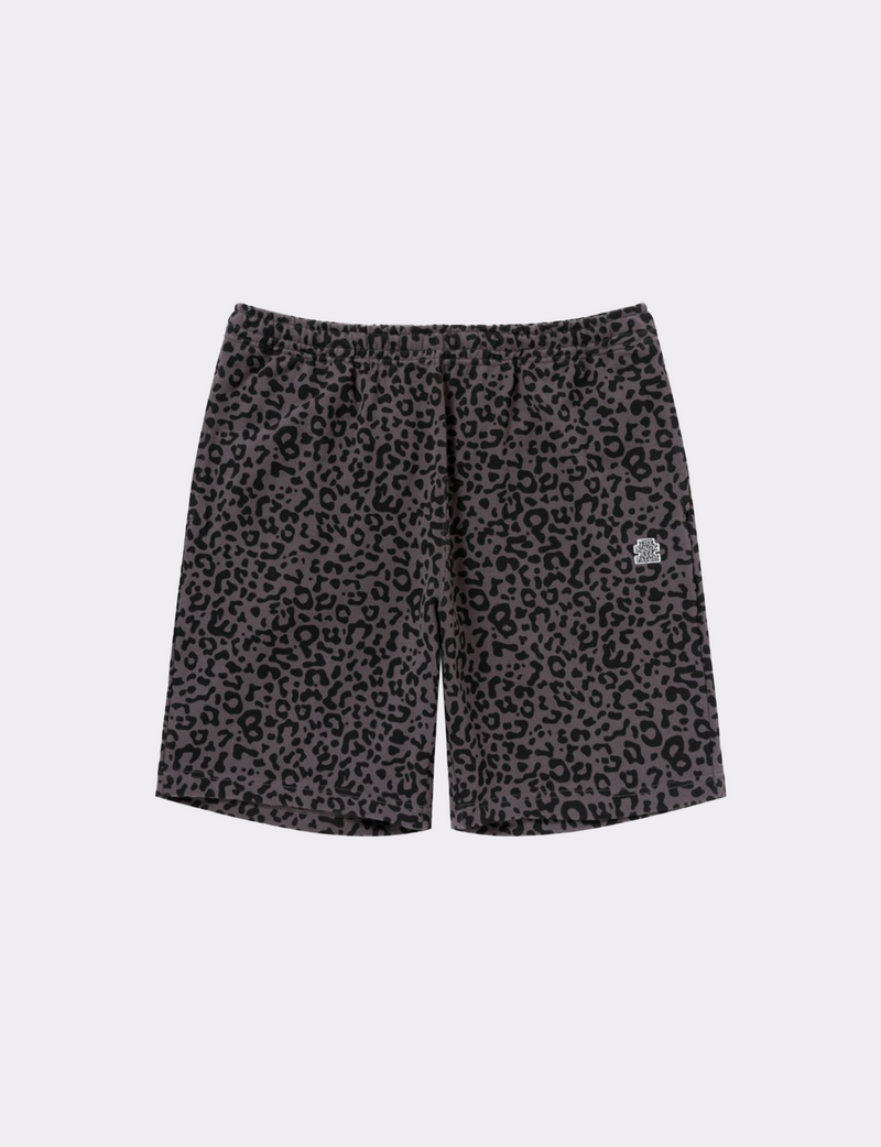 LEOPARD PATTERNED SWEAT SHORTS