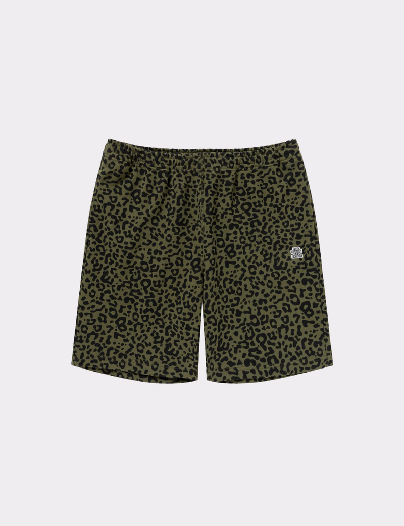 LEOPARD PATTERNED SWEAT SHORTS