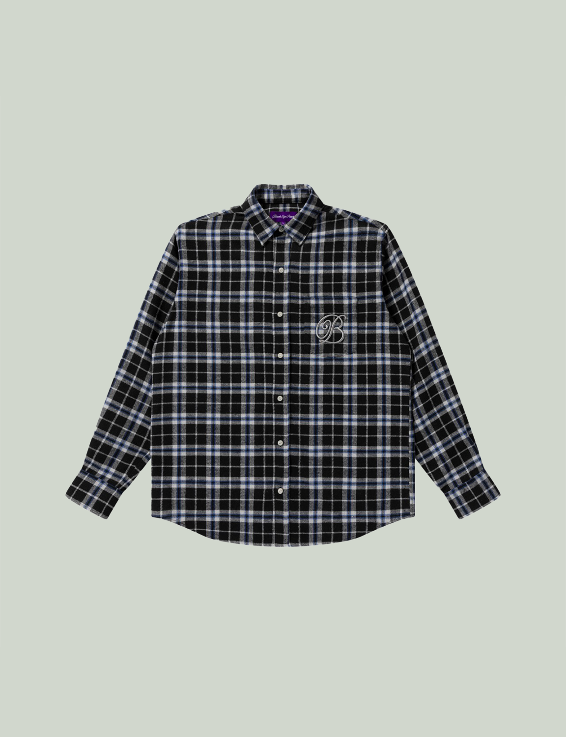 B EMBLEM FLANNEL SHIRT