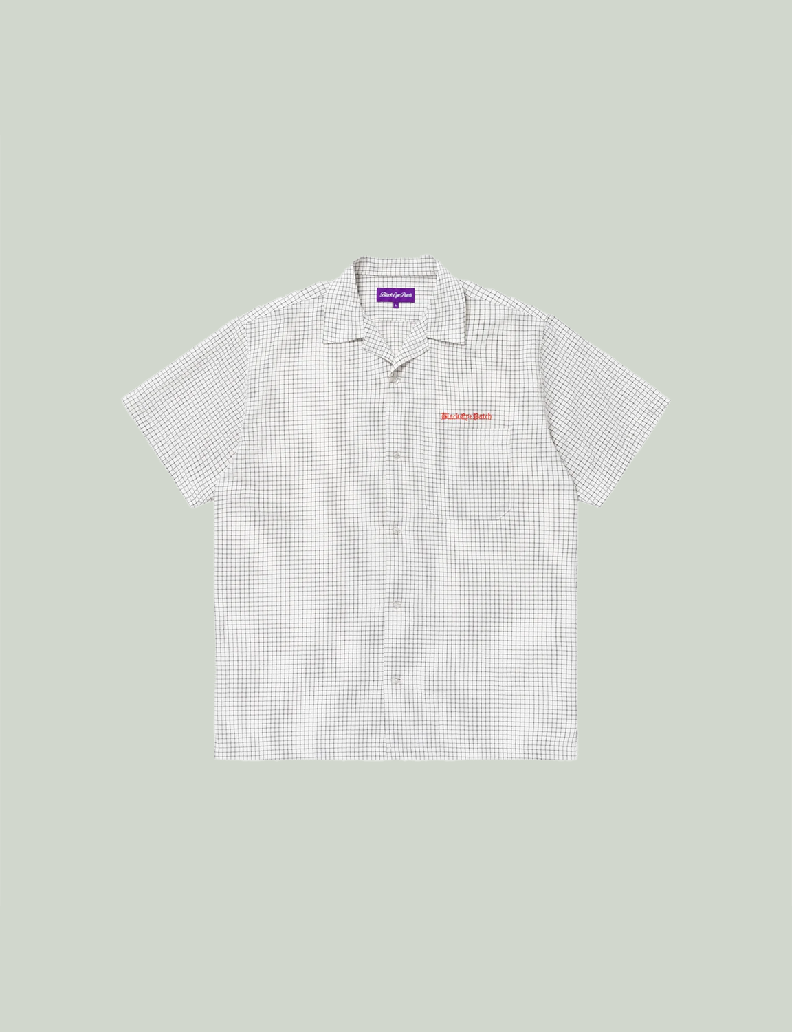 GRID CHECKED OPEN COLLARED S/S SHIRT