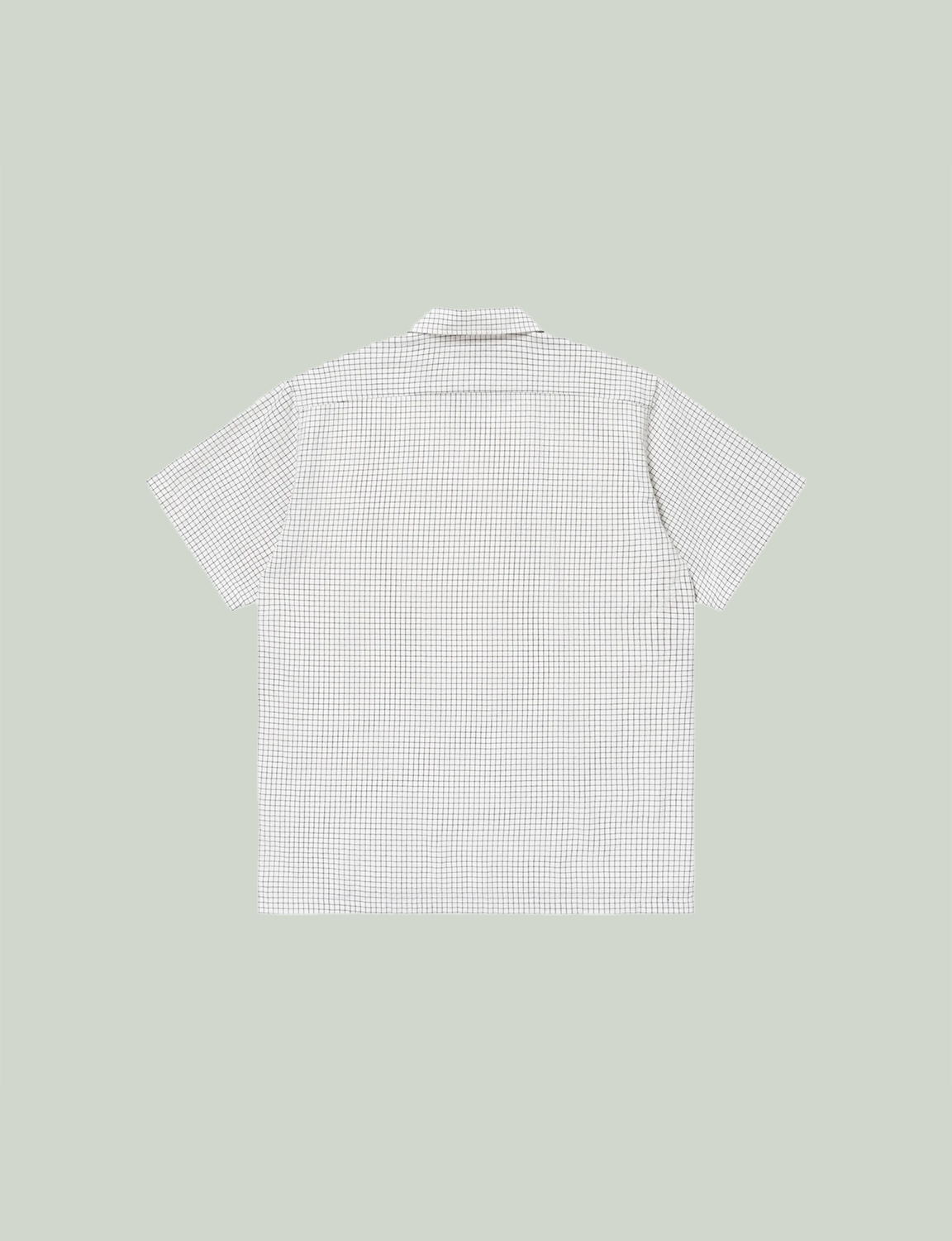 GRID CHECKED OPEN COLLARED S/S SHIRT
