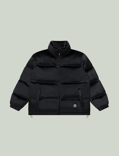 OG LABEL FAUX FUR DOWN JACKET