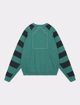 OVERDYE STRIPE SLEEVE BIG CREW NECK